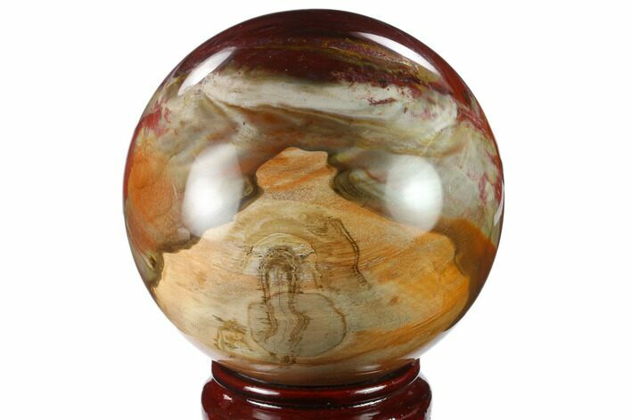 Colorful Petrified Wood Sphere - Madagascar #133863
